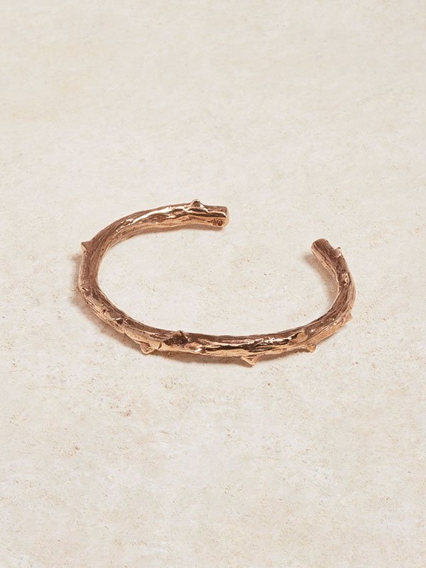 Rose Branch Bangle in Bronze