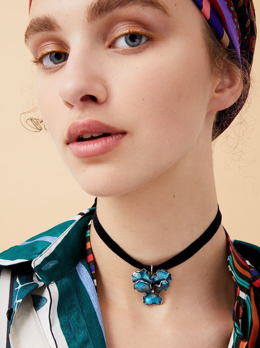 Panzè Choker in Turquoise
