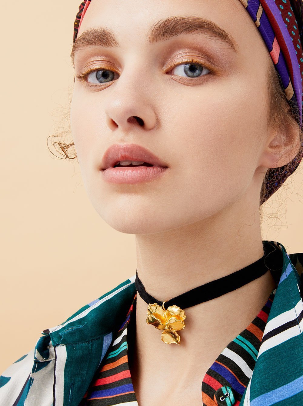 Panzè Choker in Plated Gold