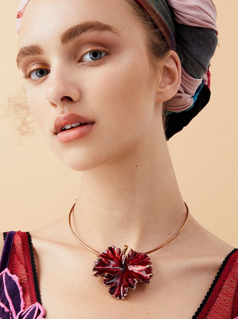 Malva Necklace in Cherry