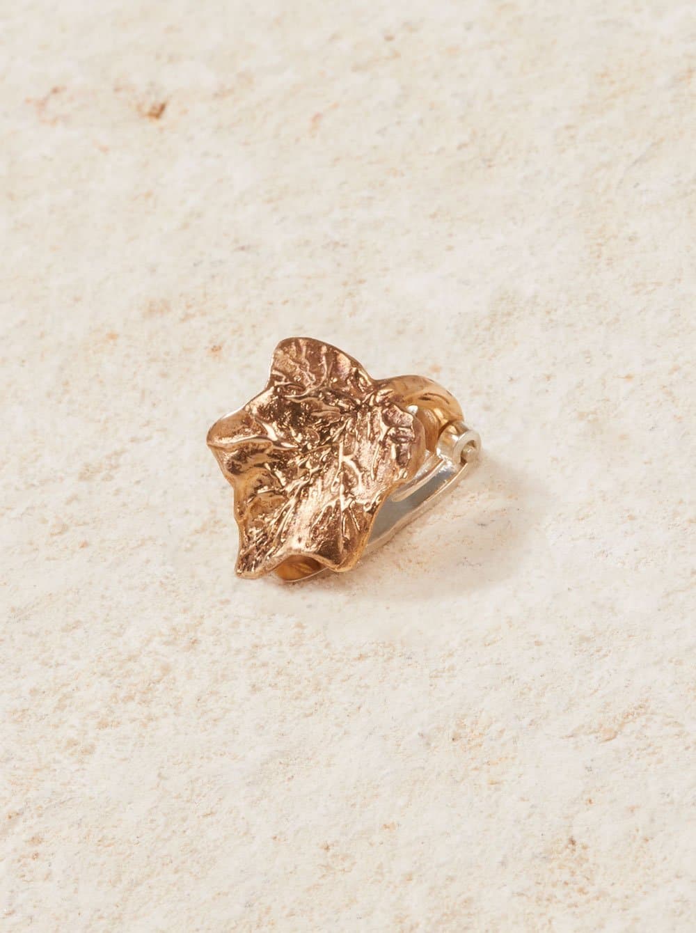 Ivy Leaf Clip Earring in Bronze