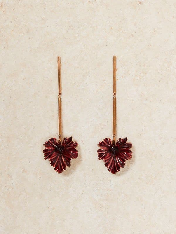 Malva Earrings in Cherry