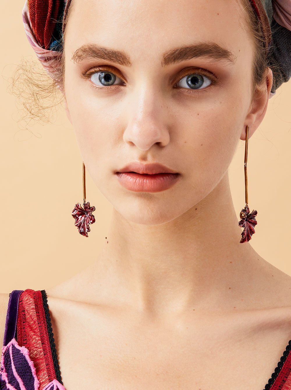 Malva Earrings in Cherry