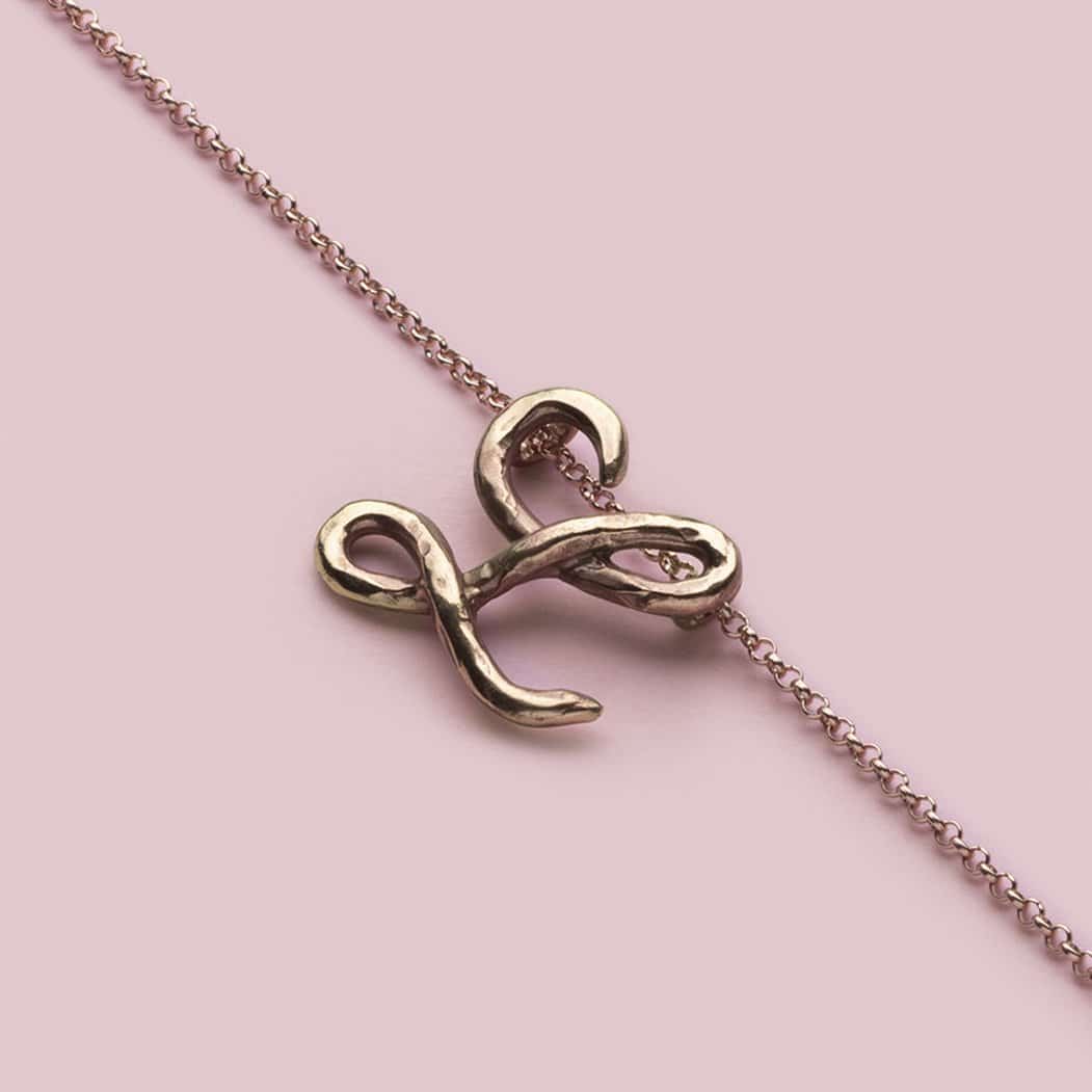 Bronze Initial Pendant