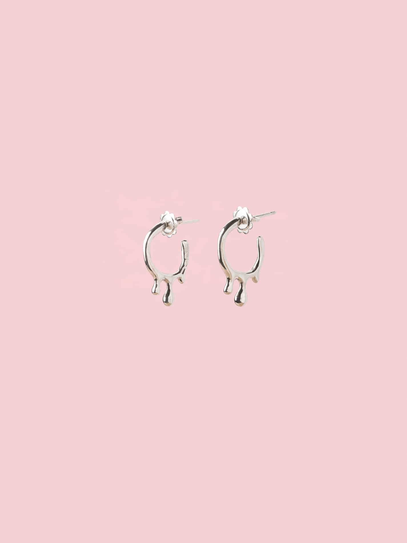 Gocce Hoop Earrings in Silver S