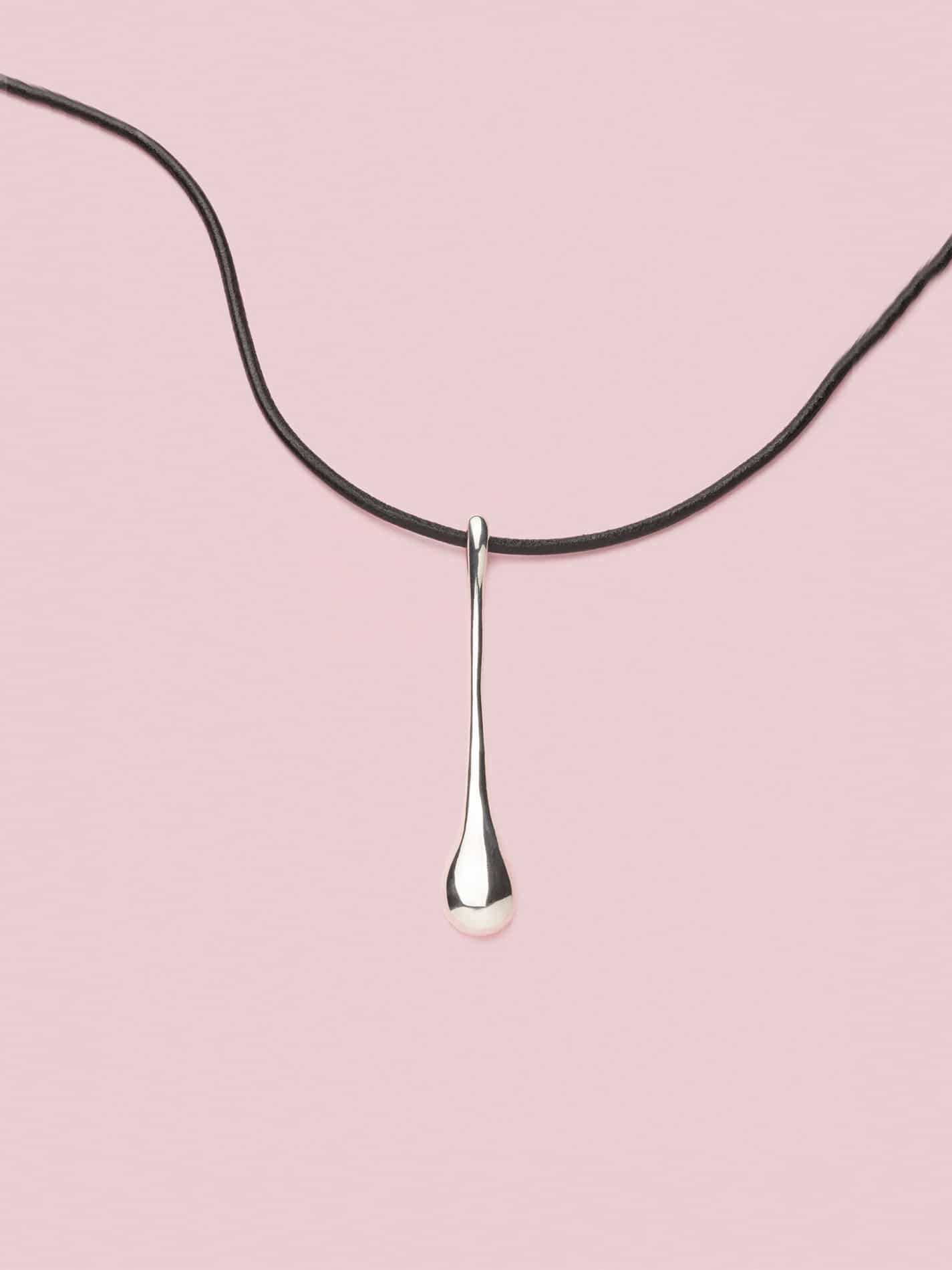 Gocce Pendant Necklace in Silver M