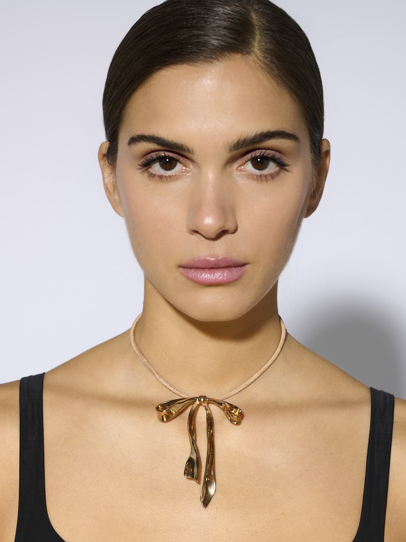 Fiocco Pendant Necklace in Bronze L