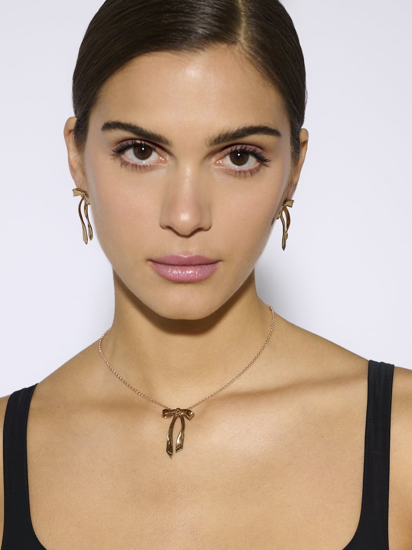 Fiocco Pendant Necklace in Bronze S